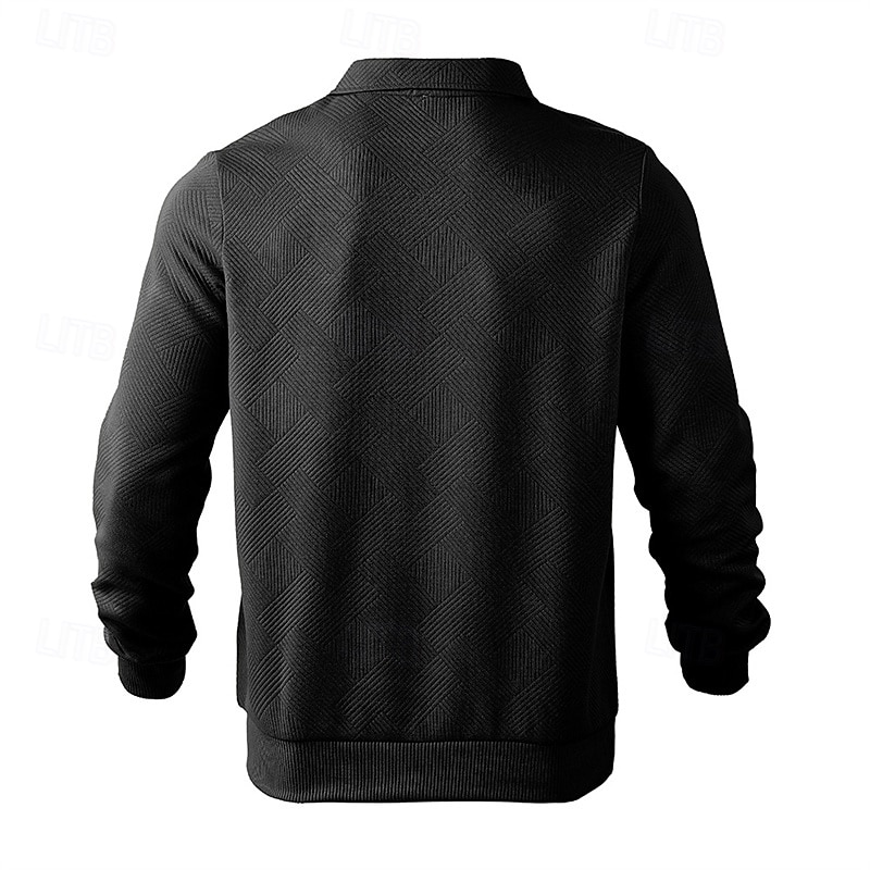 Herre Lett jakke Uformell jakke Feriereise Daglig Pustende Lomme Jacquard Vår Høst عادي Mote Klassisk Knaphul Normal Svart Hvit Navyblå Kakifarget Lysegrå Jakker 2026 - $37.99 –P7