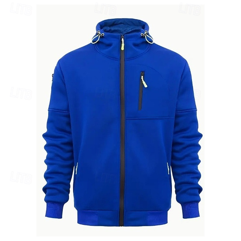 Homme Sweat à capuche Sweat à capuche zippé intégral Noir Blanche Vin bleu marine Bleu Roi À capuche Uni Zip Up Avec Poches Sport & Loisir Quotidien Fête Polyester Streetwear Basique Occasionnel de 2025 ? $21.99 –P8