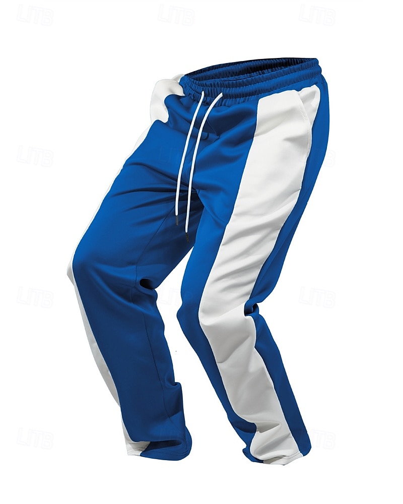 Homens Calças Esportivas Calças Calça de moletom de perna reta Bolsos Cintura elástica Com Cordão Bloco de cor Conforto Esportes Diário Moda Casual Preto Azul Micro-Elástica de 2025 por $18.99 –P2