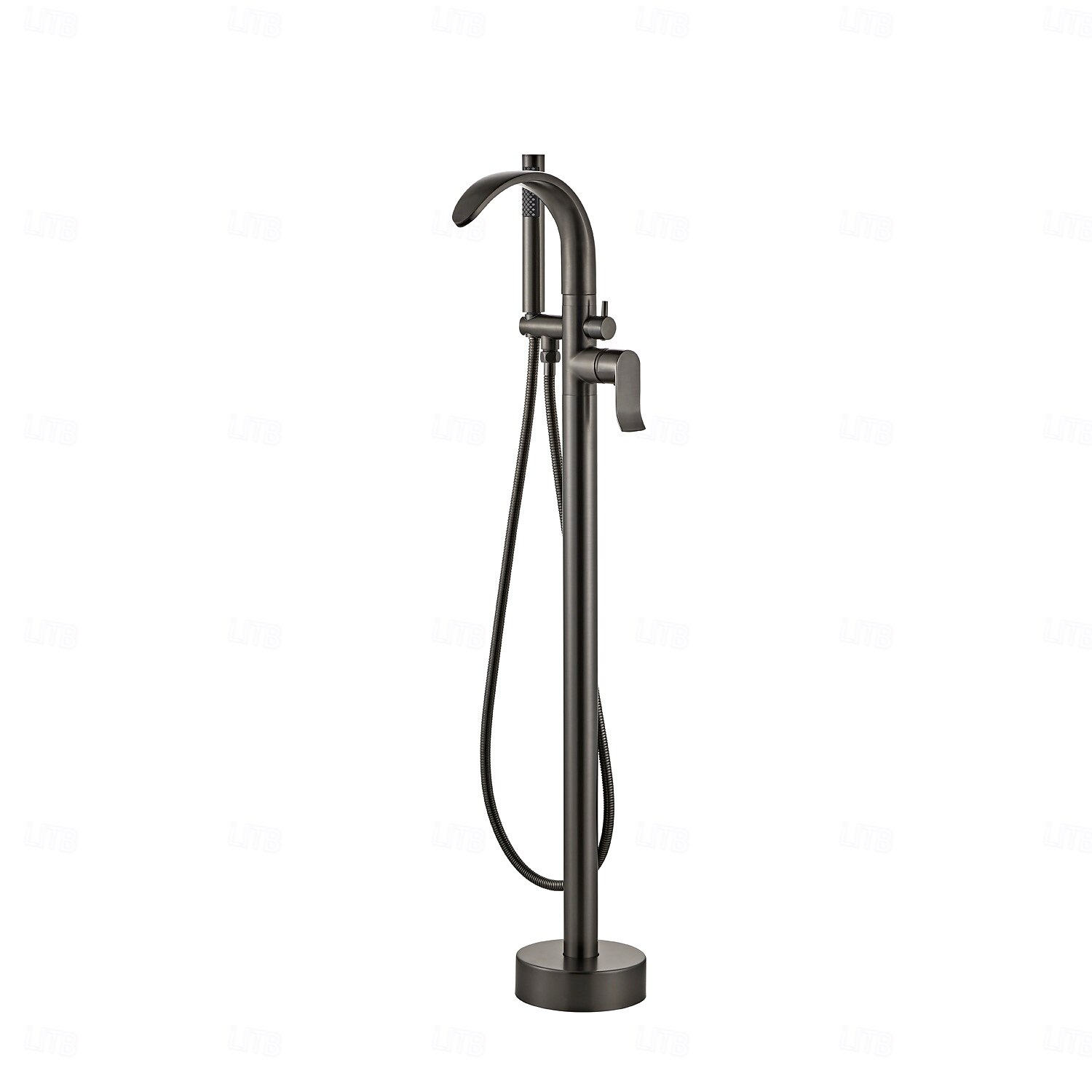 360° Rotating Free Standing Tub Faucet,Freestanding Bathtub Faucet With Sprayer,Floor Mount Bathtub Faucet,Tub Fillers With Handheld Shower,Brass Bathroom Faucet Set Grey 2026 - $483.39 –P1