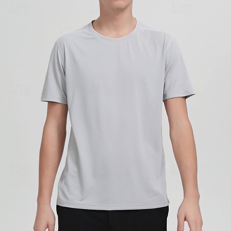 Hombre Camiseta de rendimiento Camiseta deportiva Manga Corta Cuello Barco Camiseta Al aire libre Secado rápido Ligero Reductor del Sudor Transpirable Poliéster Negro Blanco Rojo Tenis Golf Corriendo 2025 - $15.99 –P2