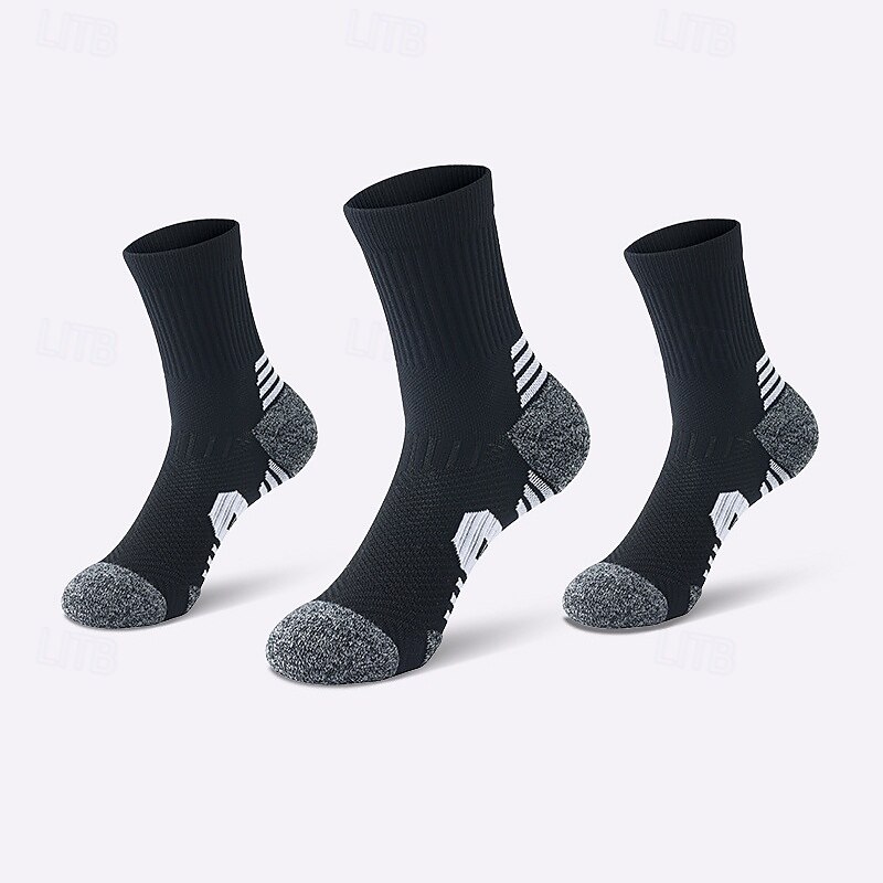 Men's 2 Pairs Multi Packs Socks Running Socks Casual Socks Black White Color Color Block Vacation Sports & Outdoor Daily Basic Medium Spring Fall Fashion Casual 2025 - $5.49 –P3