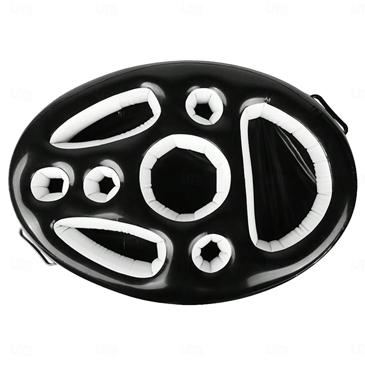 Inflatable PVC Floating Bar for Pool Parties - Multi-Hole Cup Holder & Snack Tray Durable Black Drink Station for Outdoor Swimming Events Inflatable Pool Float Summer Party Essentials 2025 - $33.99 –P7