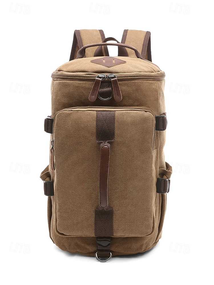 Borsa da viaggio convertibile in tela vintage da uomo, con tracolla, grande capacità, multifunzione, per il ritorno a scuola, gite del fine settimana, palestra e uso all'aperto del 2026 a $59.99 –P5