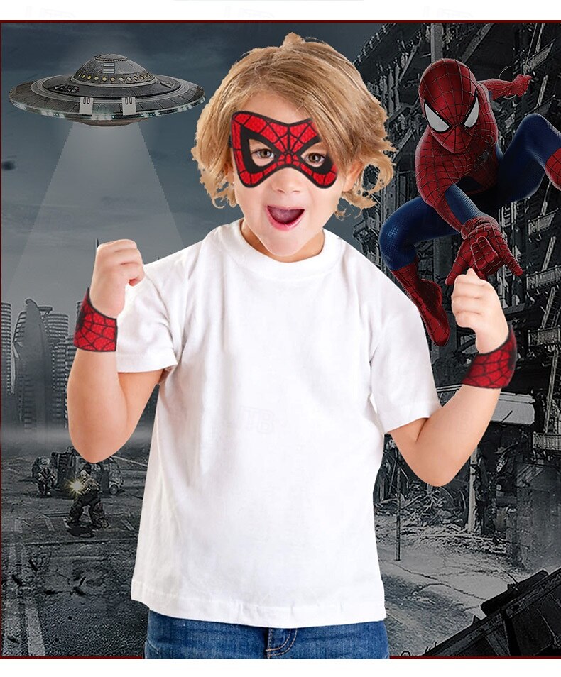 Mask Arm Guards Spider Superhero Half Face Kid's Unisex Boys' Halloween Carnival Party Performance Dress Up 2026 - $12.49 –P9