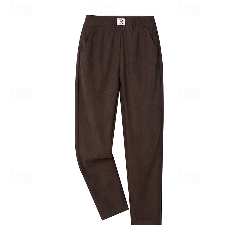 Per donna Pantaloni Eleganti Pantaloni Moda Streetwear Lunghezza intera Vita Alta Semplice Tasca Elastico in vita Traspirabilità Confortevole Streetwear Abbigliamento quotidiano Uscire Nero Marrone del 2025 a $16.99 –P4