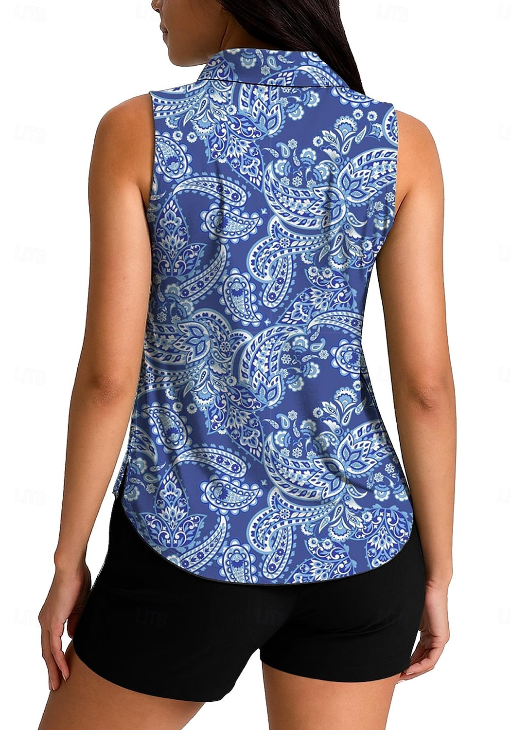 Mujer Tops Camisa deportiva Camisas de polo Camiseta de tenis Sin Mangas Cremallera UPF50+ Resistente a los rayos UV Alta elasticidad Dispersor de humedad Transpirable Tenis pepinillo Corriendo 2025 - $20.99 –P2