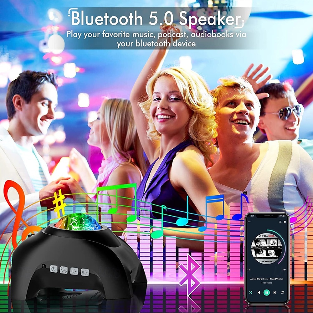 Northern Galaxy Light Aurora Projector with 33 Light Effects Night Lights LED Star Projector for Bedroom Nebula Lamp Remote Control White Noises Bluetooth Speaker for Parties 2025 - $25.99 –P3