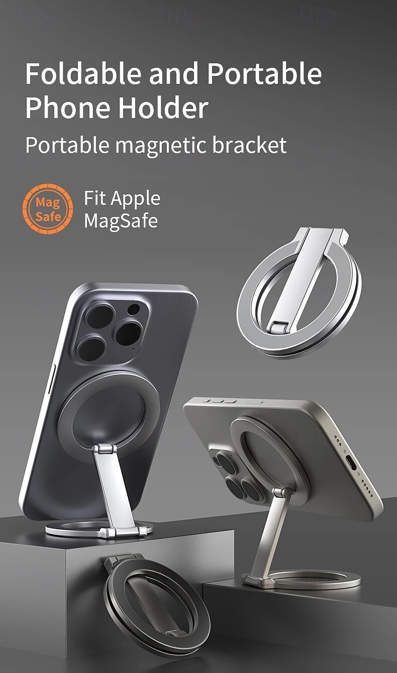 Mobile Phone Strong Magnetic Holder for Magsafe 360 Degree Rotation Double Sided Magnet Stand Foldable Bracket for iPhone Xiaomi 2025 - $16.99 –P1