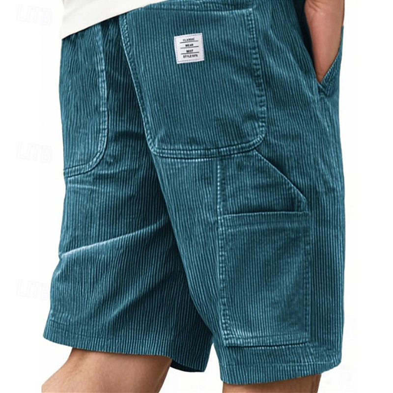 Per uomo Shorts Pantaloncini Estivi Pantaloncini casual Pantaloncini di velluto a coste Tasca Elastico in vita Coulisse Semplice Comodità Traspirante Corto All'aperto Vacanza Canotta sportiva Casual del 2025 a $21.99 –P12