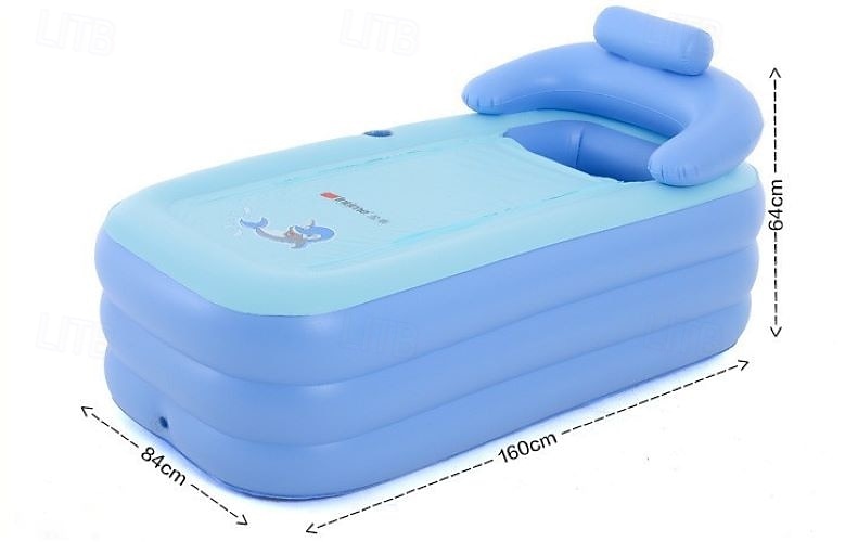 Vasca idromassaggio gonfiabile semplice, vasca idromassaggio portatile per esterni, vasca fredda con portabicchieri, poggiatesta, cuscino e pompa dell'aria elettrica wireless. Spa gonfiabile per bagno del 2025 a $140.99 –P10