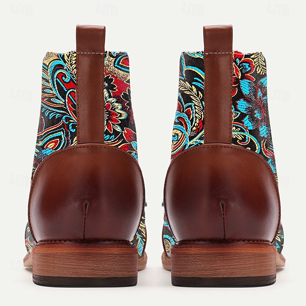 Per uomo Stivali Camminata Pelle PU Tessuto jacquard Confortevole Antiscivolo Traspirante Stivaletti Allacciatura Marrone Autunno Inverno del 2025 a $54.99 –P4