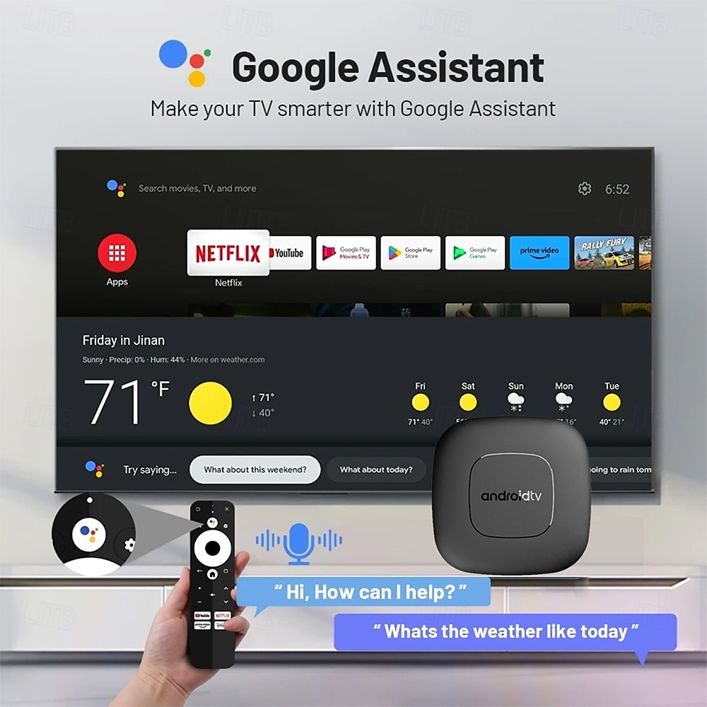 Smart TV Box Streaming Media Player Global Version Mortal T1 Bluetooth Google Assistant Android13 AllwinnerH313 2.4G&5G Wifi 4K 2025 - $37.99 –P5