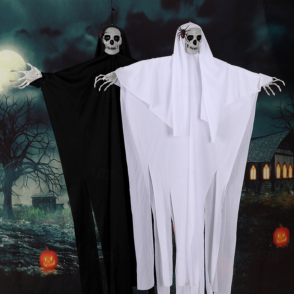 2 Pack Halloween Hanging Skeleton Ghosts Decorations, Grim Reapers for Halloween Outdoor Decorations, Halloweens Skeleton Flying Ghost, Haunted Haunted House Prop, Party Decor 2026 - $24.99 –P1