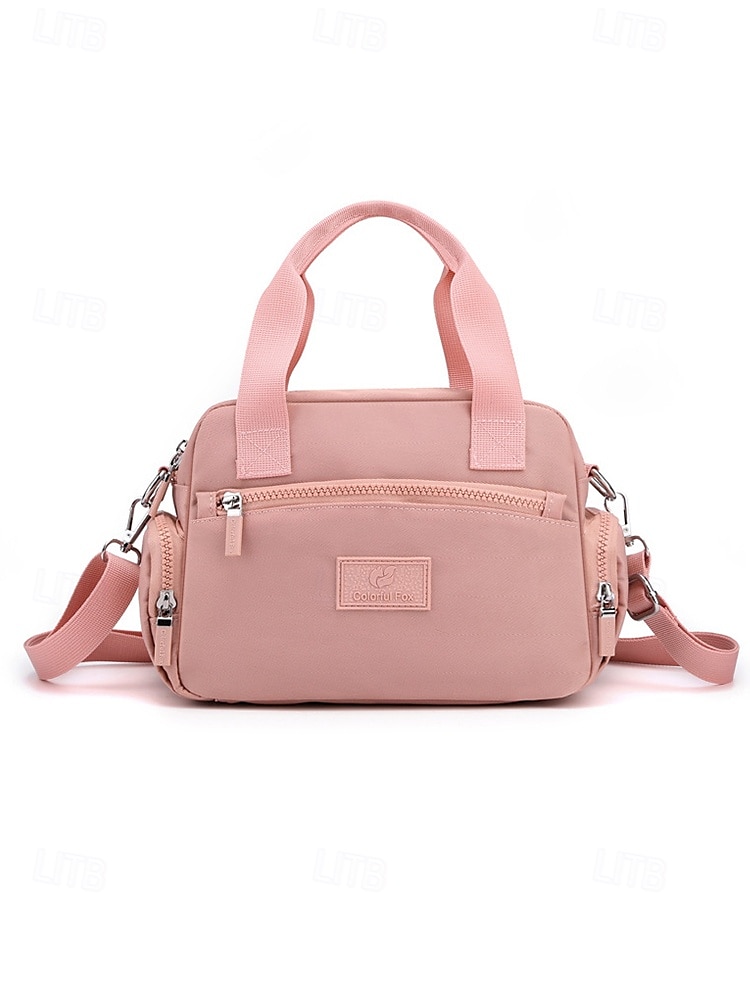 Női Crossbody táska Vállon átvetős táska Válltáskák Műanyag Hétköznapi Alkalmi / Napi Cipzár Több zsebbel Nagy kapacitás Könnyű Tömör szín Stétszürke Fekete Rózsaszín 2025 - $19.99 –P3