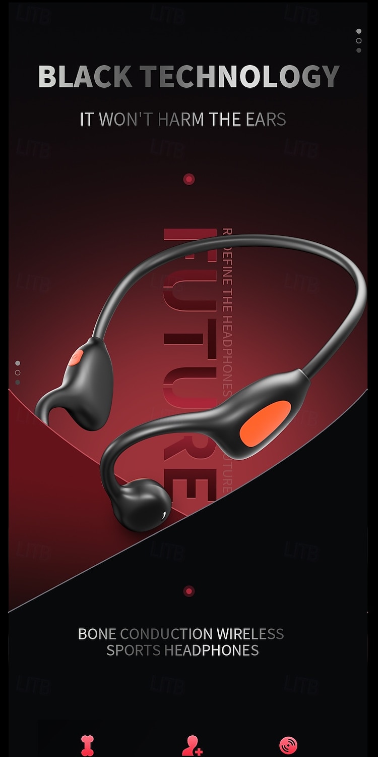 Bone Conduction Headphones 16 Hours Of Playback Time Open Ear Headband Wireless Earbuds Ipx6 Waterproof Sports Headphones With Microphone For Running Cycling Valentine's Day Gift 2026 - $24.99 –P1