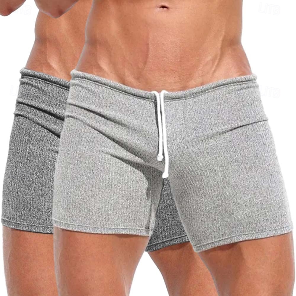 Męskie Szorty dresowe Szorty Bermudy Szorty plażowe Ściągana na sznurek Elastyczny pas Opakowanie zbiorcze Równina Komfort Sport Krótki Na zewnątrz Joga Codzienny Urlop Styl klasyczny Szczupła Biały 2026 - $25.99 –P2