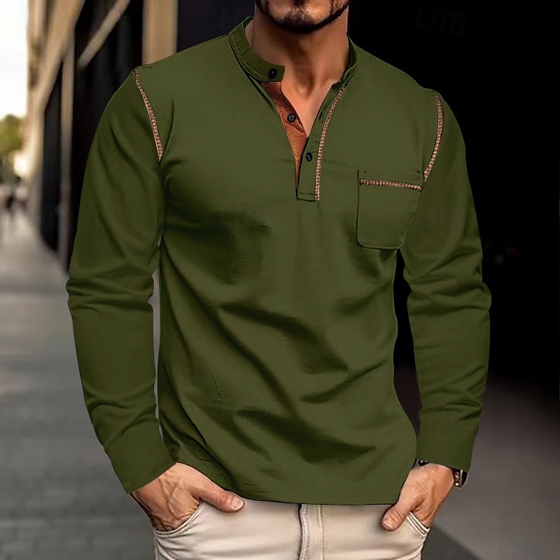 Men's Button Up Hoodie Wine Red Black White Army Green Navy Blue High Neck Plain Front Pocket Sports & Outdoor Casual Daily Streetwear Cool Designer All Seasons Clothing Apparel Hoodies Sweatshirts  2025 - $22.99 –P2