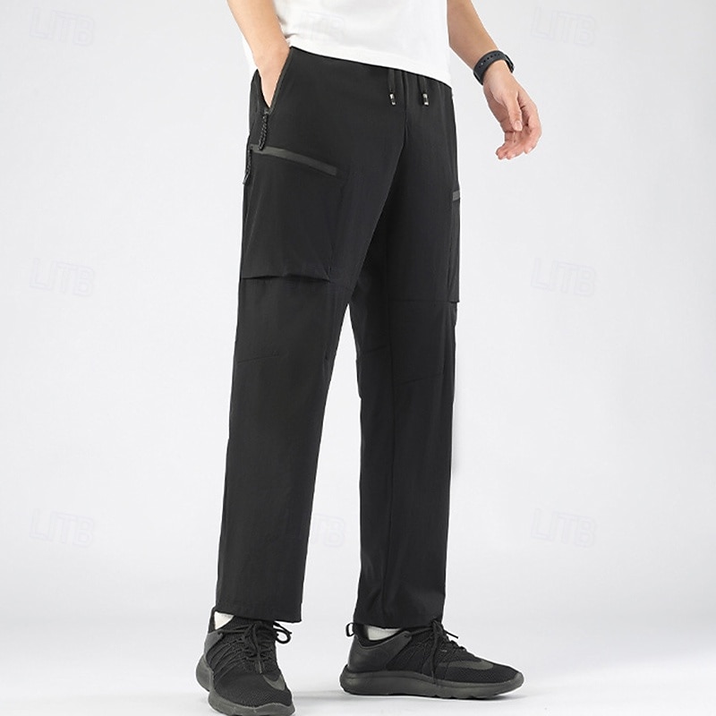 Homens Calças de Trilha Calças De Chuva Para Trilha Ao ar livre Normal Prova-de-Água Secagem Rápida Calças Bolsos Cintura elástica Com Cordão Cinzento Escuro Preto Acampar e Caminhar Corrida S M L XL de 2025 por $35.99 –P9