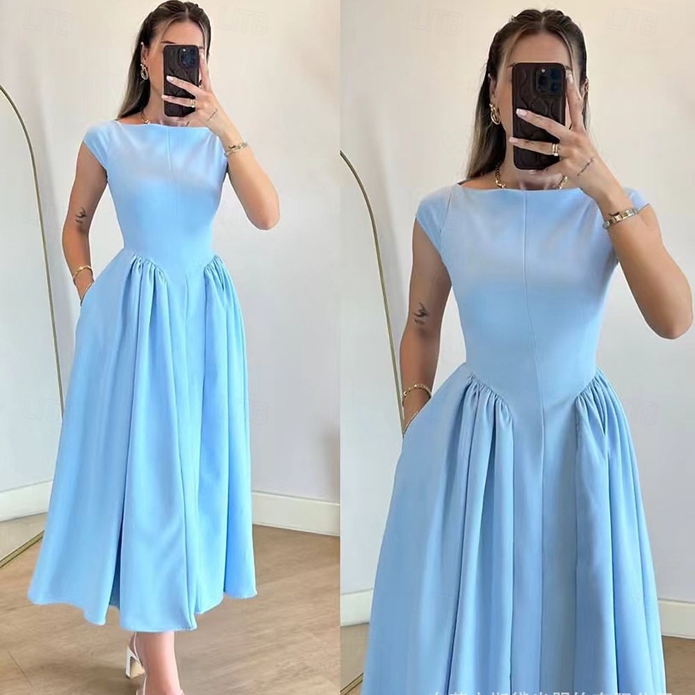 Retro Vintage 1950er Rockabilly Midlänge A-Linien-Kleid Ausgestelltes Kleid A-Linie Kostüm Damen Urlaub Heimkehr Party & Abend Erwachsene Kleid Frühling & Sommer 2025 - $53.99 –P6