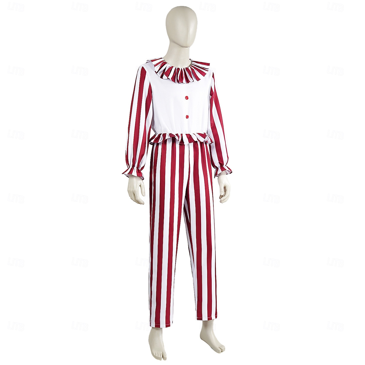 Joker Clown Halloween Kostüm Overall Clown im Kornfeld Horror Gruseliges Kostüm Erwachsene Herren Damen Halloween Karneval Leistung Party Einfache Halloween-Kostüme Verkleiden 2025 - $47.99 –P9