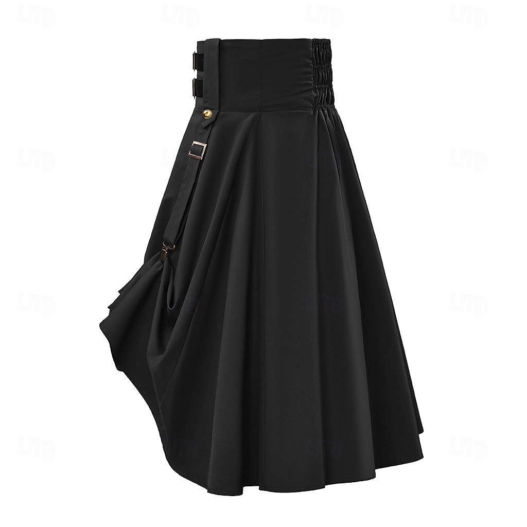 Retro / vintage Medieval Renascentist Lung Fustă Pentru femei Halloween Mascaradă Tematica Târgul Renașterii Festival Adulți Fustă 2025 - $72.99 –P18