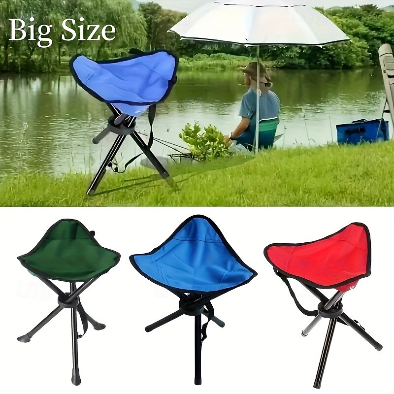 1 sgabello pieghevole da campeggio da viaggio, sedia portatile da esterno, sedia da pesca, adatto per campeggio, pesca, escursionismo, giardinaggio e spiaggia, per dipingere di verde del 2025 a $20.99 –P7