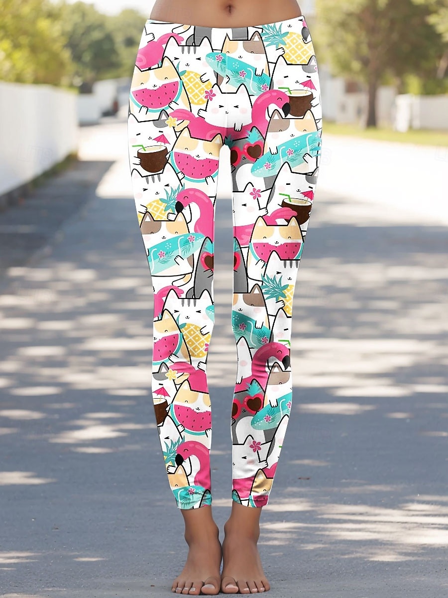 Γυναικεία Κολάν Διακοπές Βίντατζ Μοντέρνα Μέχρι τον αστράγαλο Ψηλή Μέση Γραφική Ζώο Εκτύπωση Moale Αναπνέει Ελαστικό Causal Καθημερινά Διακοπές Θαλασσί Κίτρινο Ανθισμένο Ροζ Πορτοκαλί Άνοιξη Φθινόπωρο 2026 - $21.99 –P6
