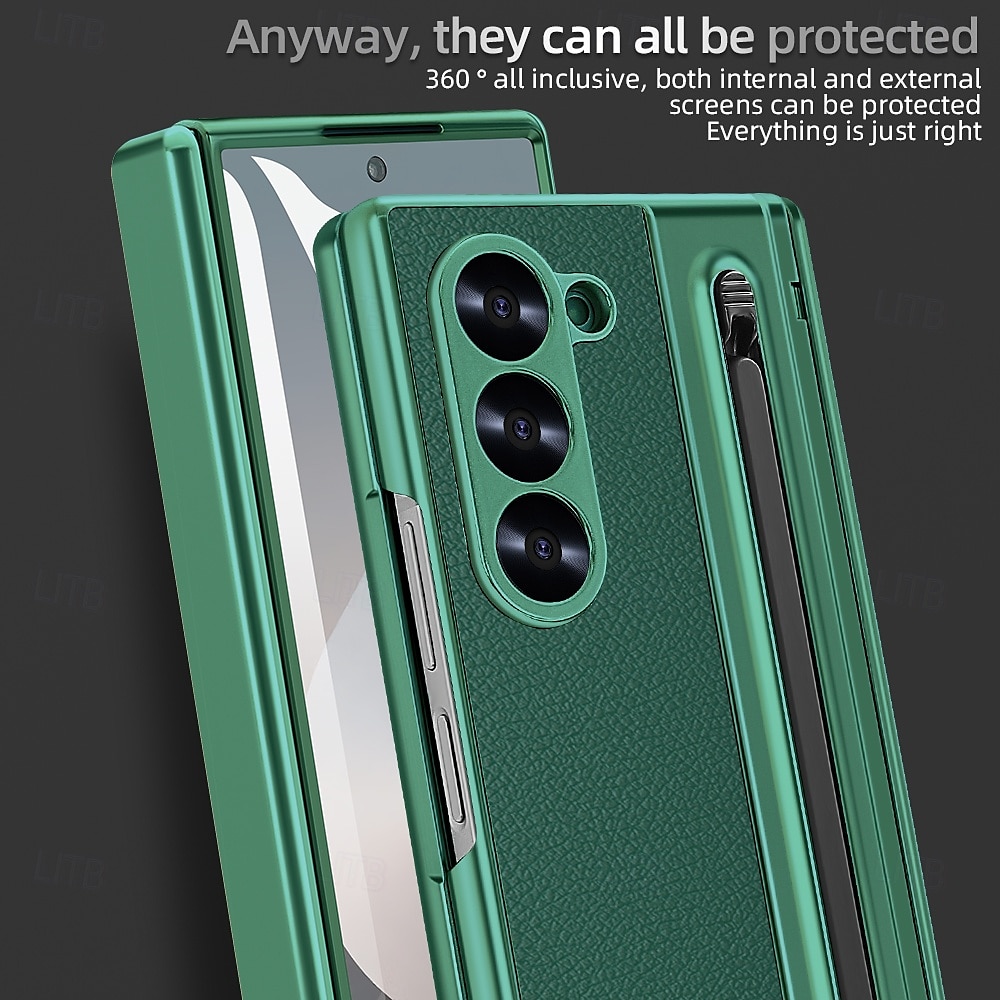 Phone Case For Samsung Galaxy Z Fold 7 Z Fold 6 Z Fold 5 Z Fold 4 Back Cover Full Body Protective Shockproof Retro PU Leather 2025 - $32.99 –P2