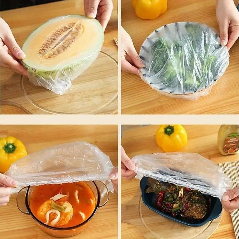 Lot de 500 couvercles de conservation alimentaire élastiques réutilisables, couvercles transparents en plastique extensible pour bols et assiettes, pour la cuisine et la salle à manger de 2025 ? $11.99 –P7