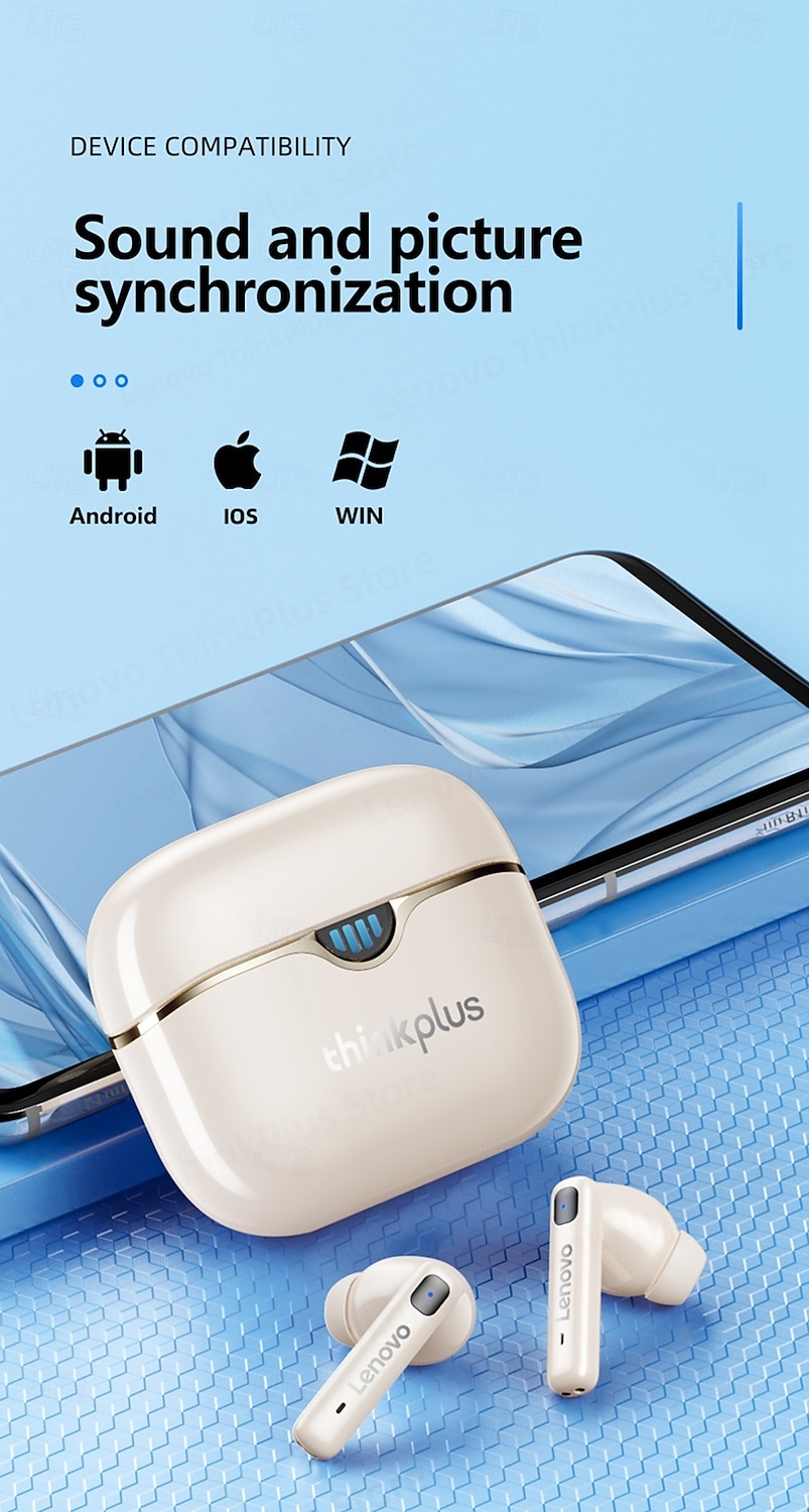 2025年 レノボ LP15 TWSトゥルーワイヤレスヘッドフォン 耳の中 Bluetooth 5.3 ステレオ 充電ボックス付き 内蔵マイク のために Apple Samsung Huawei Xiaomi MI 日常使用 旅行 サイクリング 携帯電話 コレクション – $27.99 –P13
