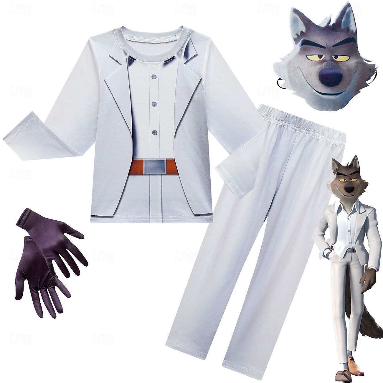 Meneer Wolf Outfits Avonturenfilm Cosplay for Jongens Kinderen Halloween Carnaval Prestatie Educatieve aankleedspelletjes Schoolfeest aankleden 2026 - $37.99 –P1