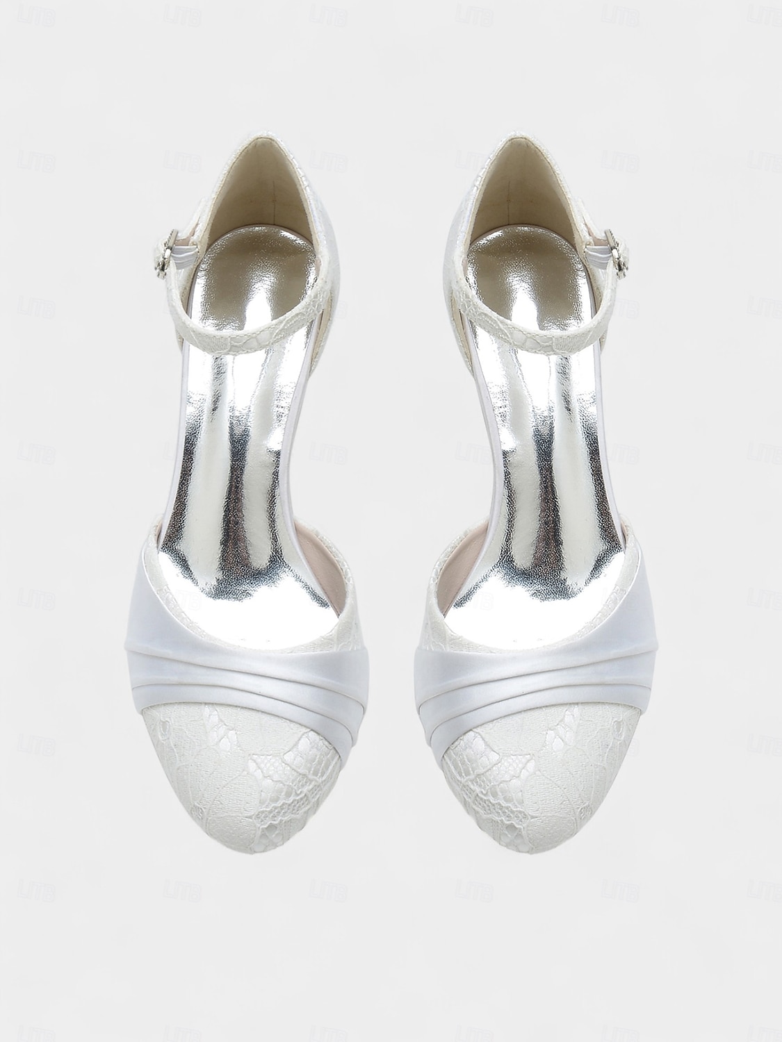 Femmes Chaussures à Talons Rétro Soirée Quotidien Fleuri Strass Boucle Stiletto Bout Rond Élégant ancien Dentelle Satin Boucle Noir Blanche Ivoire de 2025 ? $79.99 –P5