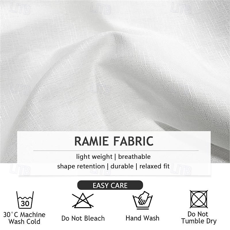 Voor heren Verloop Chevron Overhemd Overhemd met staande kraag Lange mouw Casual Vakantie Alledaagse kleding Uitgaan Lente Herfst Mandarijn Kraag Band Kraag Button-omlaag Linnenachtig shirt Blozend 2025 - $25.99 –P4