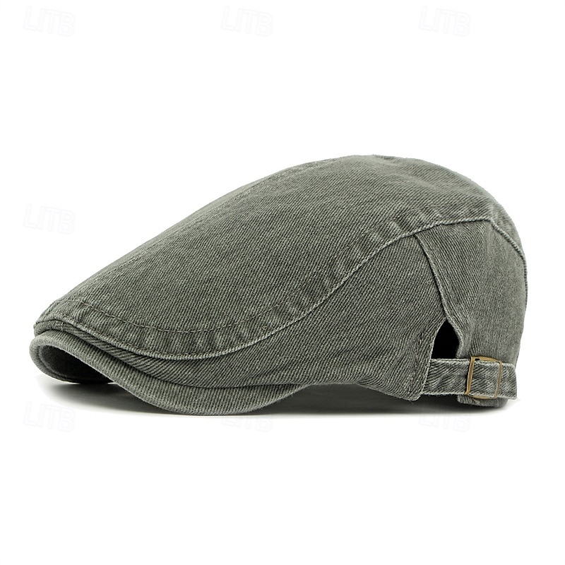 Męskie Kapelusz Ascot Kapelusz gazeciarza Czarny Wino 100% bawełna Moda Codzienny Ulica Codzienny Równina Regulowany Filtr przeciwsłoneczny Oddychający 2025 - $9.99 –P10