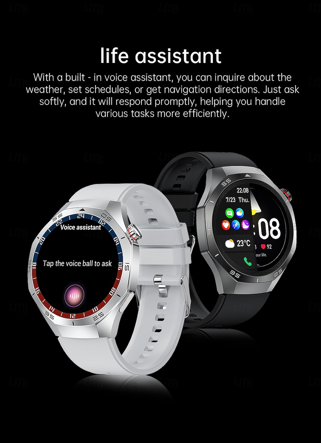 HW95 Smart Watch Men 1.53 inch AMOLED HD Display Sports Health Tracker Waterproof Bluetooth Call Smartwatch 2025 - $39.99 –P15