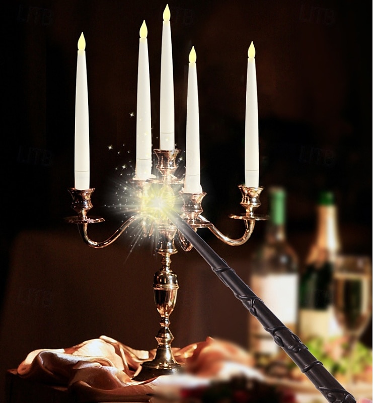 10/12/20 Pcs Suspended Electronic Candle Lamp Pencil Magic Wand Remote Control Halloween Christmas Party Atmosphere Decoration Lamp AAA Battery Box 2025 - $32.99 –P3