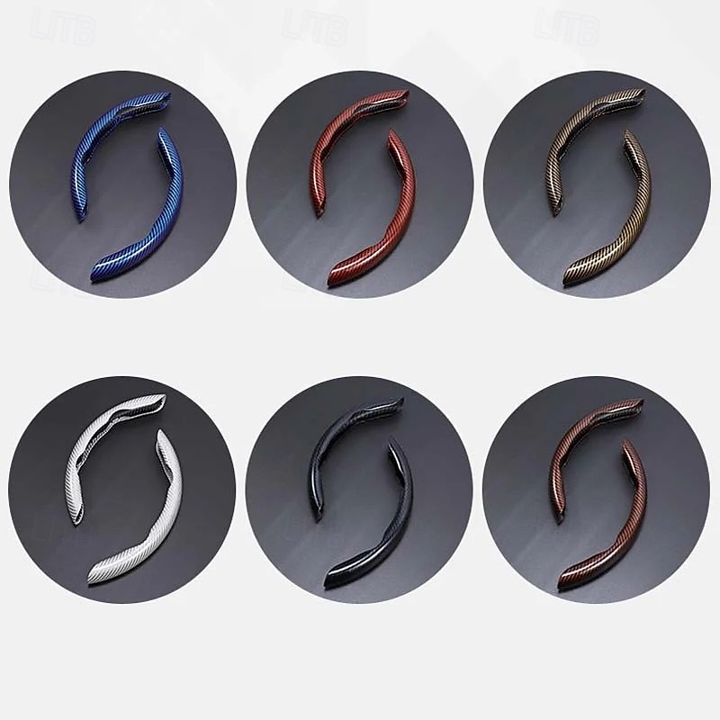 Funda antideslizante de silicona y fibra de carbono para volante de coche, ajuste universal, elegante, antideslizante, con agarre suave, para la decoración interior del coche y un cómodo accesorio de conducción. 2026 - $19.99 –P10