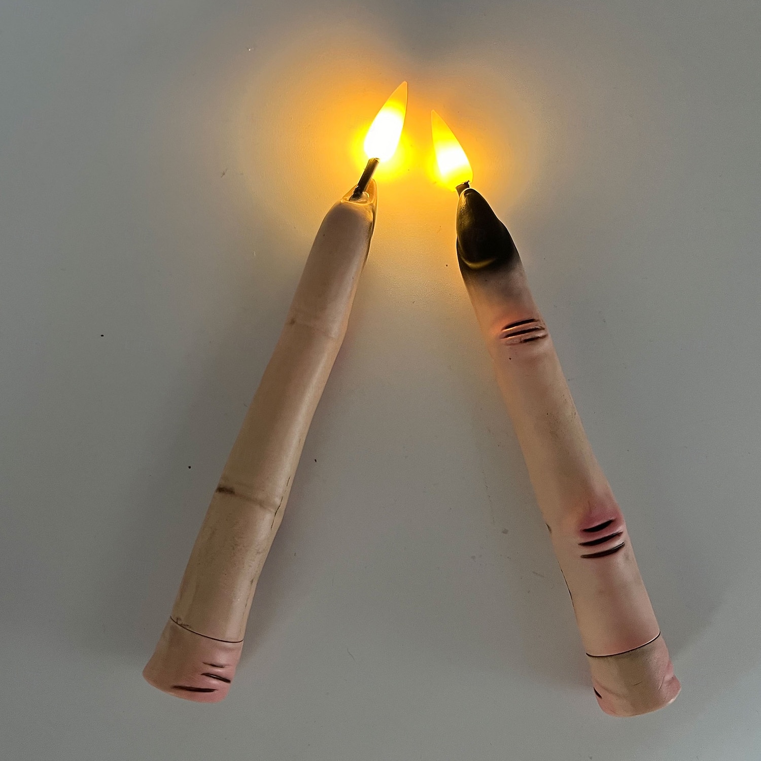 10/12 قطعة محاكاة رعب الهالوين، ضوء شموع إلكتروني LED بإصبع، إضاءة داخلية للمطاعم وغرف النوم وحفلات الهالوين، جو غريب ومرعب، ضوء زخرفي، عصا سحرية للتحكم عن بعد 2026 - $25.99 –P2