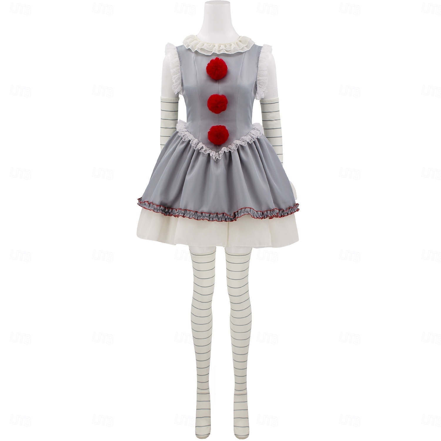 Bohóc Pennywise Halloween Ruhák Jelmez Azt Borzalom Ijesztő jelmez Felnőttek Női Mindszentek napja Farsang Teljesítmény Parti Egyszerű Halloween jelmezek Kiöltözik 2025 - $54.99 –P3