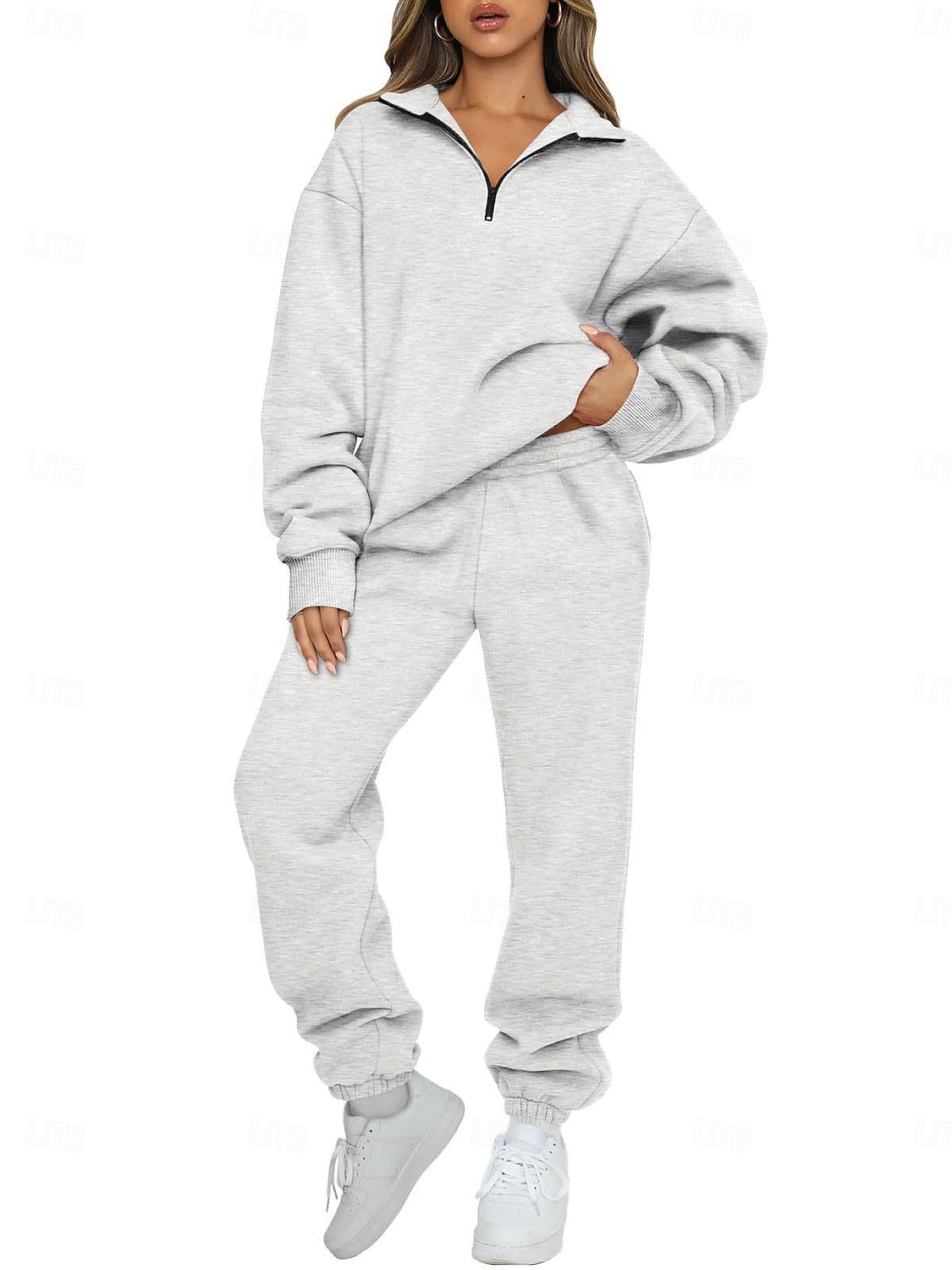Pentru femei Trening Costum de baie 2 bucăți Îmbrăcăminte Atletică Toamnă Manșon Lung Termic cald Rezistent la Vânt Απαλό Sală de fitness A face exerciţii fizice Sporturi Echipament sportiv 2025 - $30.99 –P6