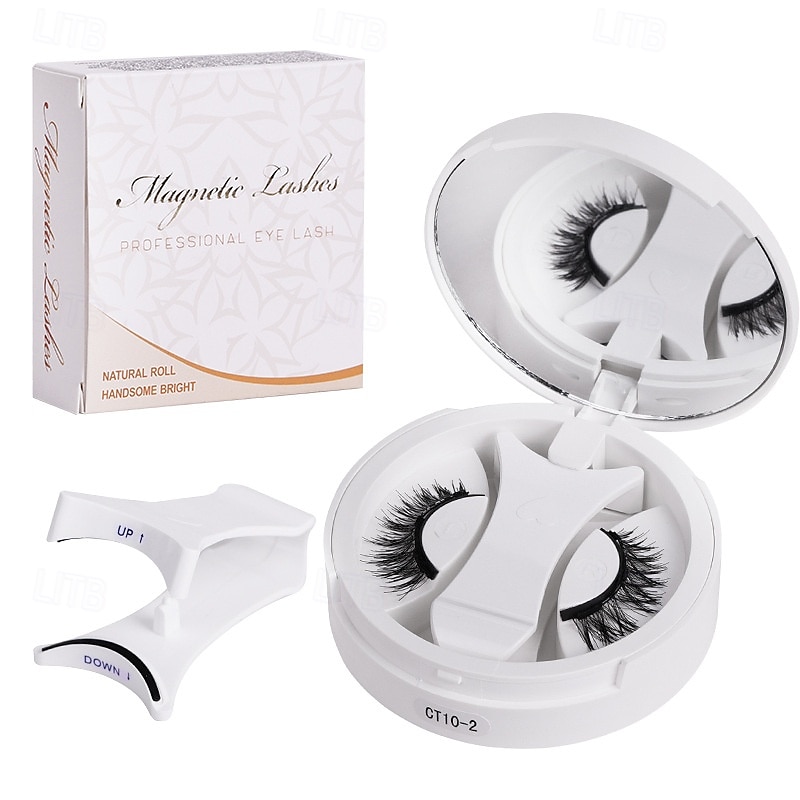 Cils magnétiques souples, boîte tout-en-un, kit de cils magnétiques réutilisables avec applicateur, aspect naturel, cils de chat légers, poils duveteux, faux cils doux pour un usage quotidien, outils de 2025 ? $10.99 –P5