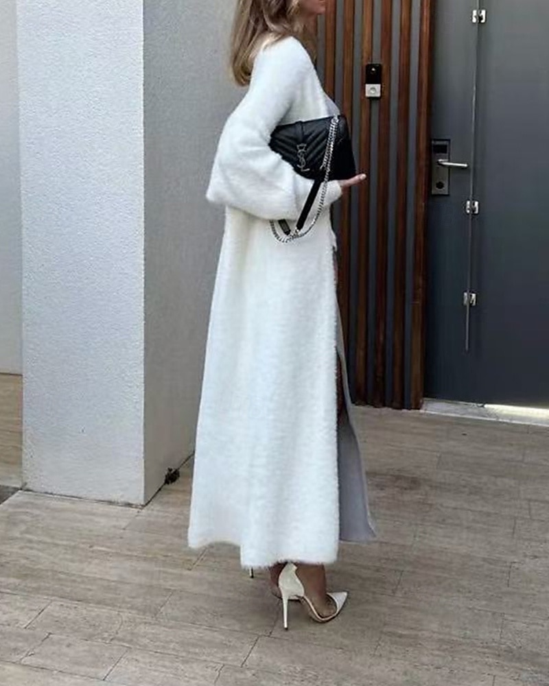 Pentru femei Pulover Bluza Modă Șic Stradă Zilnic Culoare solidă Striat În V Tricotat Manșon Lung Topuri lungi Tricotat Concediu Ieșire Sfârșit de săptămână Alb Toamnă Iarnă 2025 - $25.99 –P5