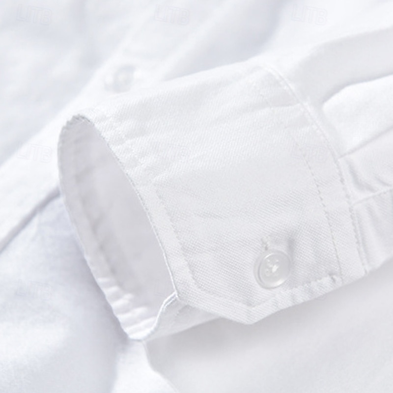 Men's Shirt Summer Shirt Casual Shirt Beach Shirt Button Up Shirt White Pink Gray Light Blue Long Sleeve Plain Lapel Vacation Hawaiian Clothing Apparel 100% Cotton Fashion Casual Comfortable 2026 - $45.99 –P8