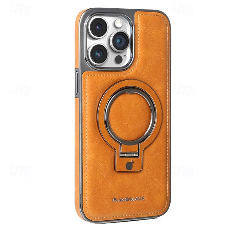 Phone Case For iPhone 16 Pro Max Plus iPhone 16 iPhone 16 Plus iPhone 16 Pro iPhone 15 Pro Max Plus iPhone 15 iPhone 14 Pro Max Plus Back Cover with Stand Holder Magnetic Shockproof Retro TPU PU 2025 - $24.99 –P6