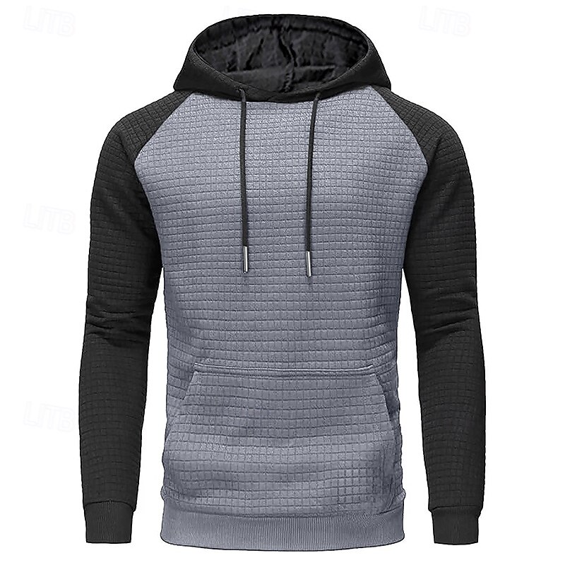 Bărbați Hanorac cu Glugă Caisă Negru Gri Deschis Gri Închis Gri Capișon Simplu Peteci Casual Zilnic Sporturi & Exterior Șic Stradă Misto Designer Primăvara & toamnă Îmbrăcăminte Hanorace hanorace 2026 - $24.99 –P3