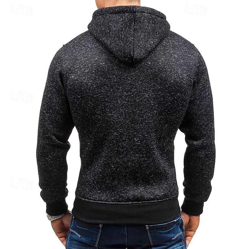 Homme Sweat à capuche Sweat-shirt Sweat à capuche zippé intégral Sweat à capuche en polaire Gris Claire Gris foncé À capuche Uni Avec Poches Sport & Loisir Quotidien Vêtements de rue Basique de 2025 ? $23.99 –P3