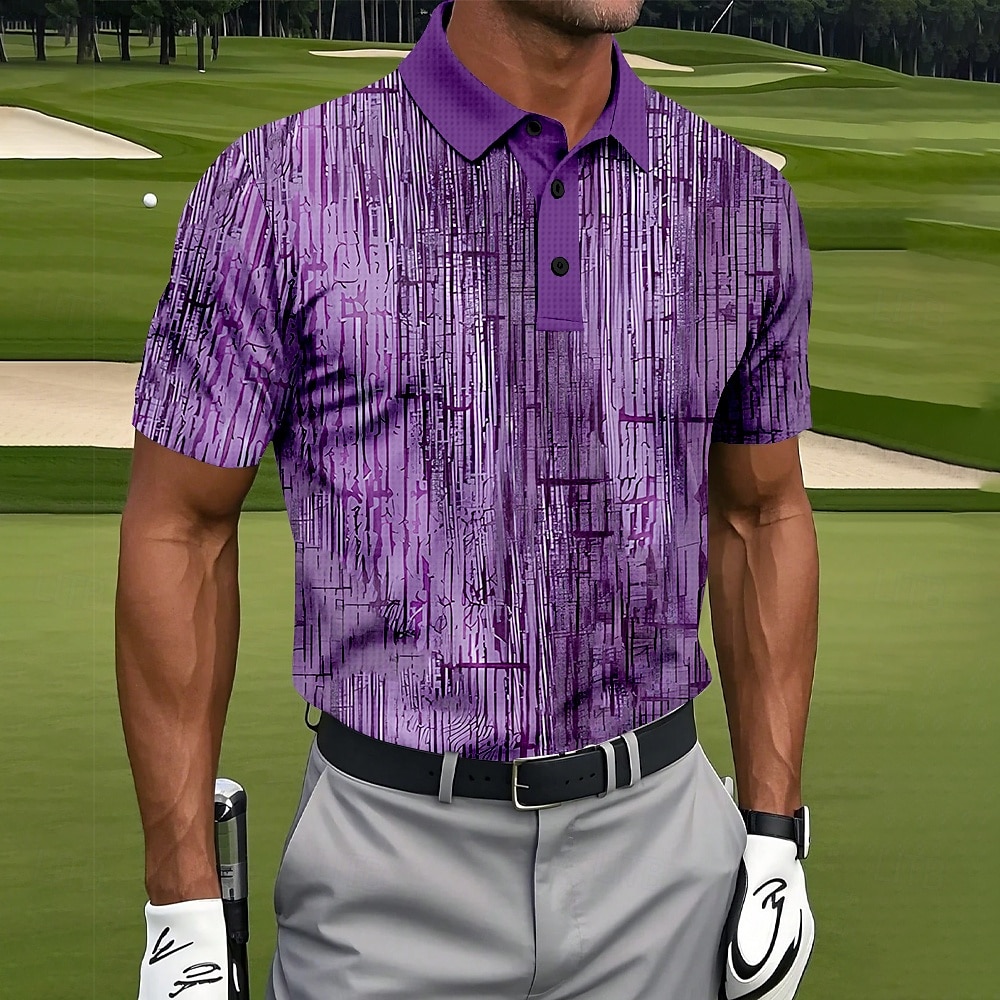 Per uomo Golf Strisce sfumate Magliette Polo a Nido d'Ape Maglia da golf Manica Corta Magliette polo Camicie con Colletto Abbigliamento Sportivo Casual All'aperto Athleisure Abbigliamento quotidiano del 2026 a $24.99 –P3