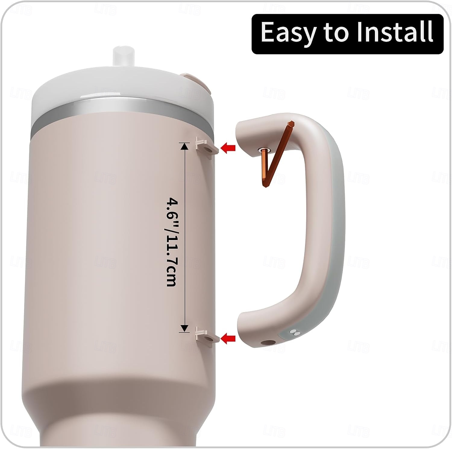 6-цветная светодиодная подсветка ручки для стакана Stanley 40 унций/30 унций, удобная ручка для бутылки с водой для стакана Stanley, совместимая с аксессуарами для стакана Stanley 40 унций, подходит для использования на улице, на вечеринке, дома 2025 - $17.49 –P5