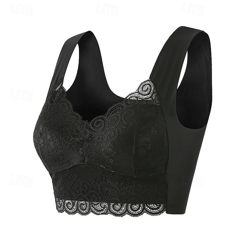 Damskie Biustonosz do jogi Stanik sportowy Bielizna Lekka odzież Oddychający Bez fiszbin Wyściełany Jednolity/zwykły kolor Sport Odzież sportowa Czarny Rumiany róż Pilates Bieganie Joga 2025 - $11.49 –P7